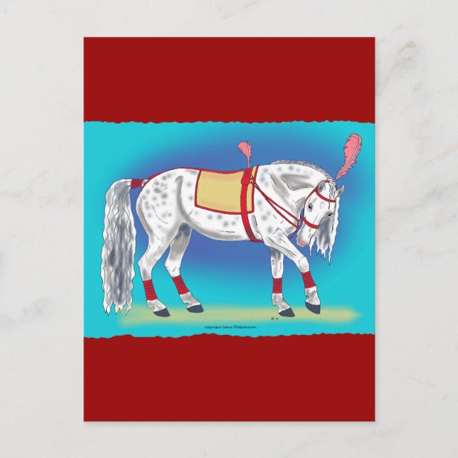 Carte Postale Cheval de cirque (Devant)