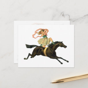 Carte Postale Cheval de cirque et danseur