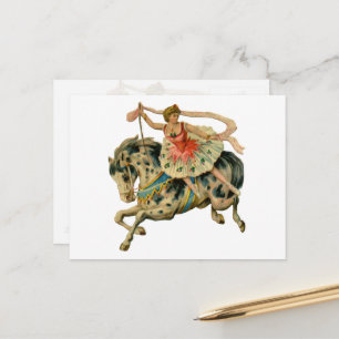 Carte Postale Cheval de cirque et danseuse