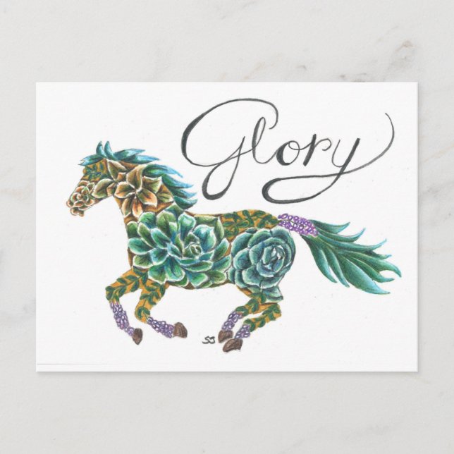 Carte Postale Cheval de gloire par Sherry Jarvis (Devant)