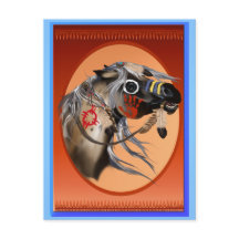 Carte postale Cheval de guerre