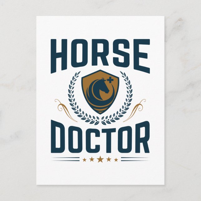 Carte Postale Cheval Doctor Equine Vétérinaire (Devant)