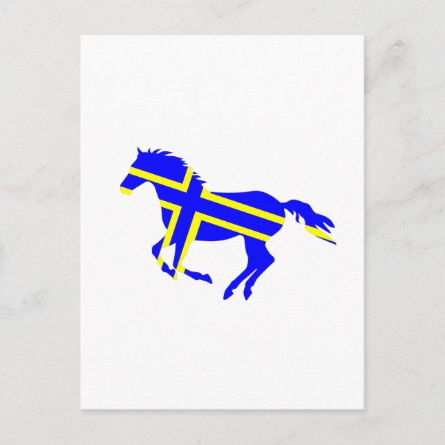 Carte Postale Cheval Drapeau (Devant)