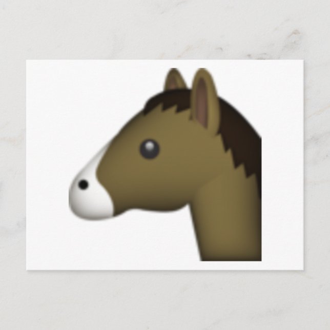 Carte Postale Cheval - Emoji (Devant)