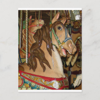 Carte Postale Cheval en bois