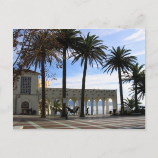 Carte Postale Cheval et chariot sur la promenade à Nerja,
