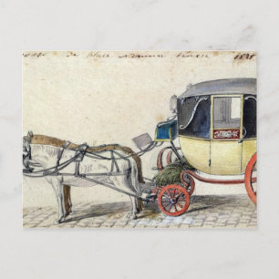 Carte Postale Cheval et transport, 1825