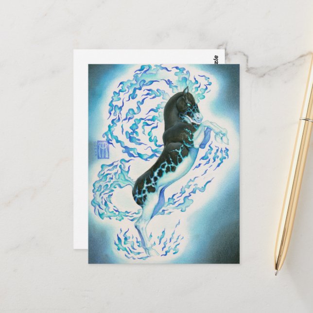 Carte Postale Cheval Fantôme (Devant/Arrière en situation)