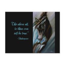 Cheval foncé en Aqua - étalon expressif de