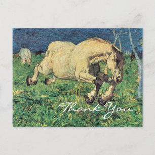 Carte Postale Cheval galopant par Giovanni Segantini