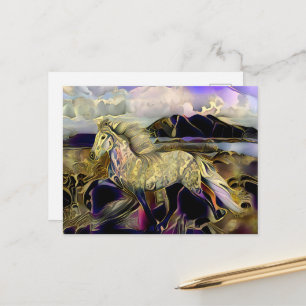 Carte Postale Cheval islandais Art Déco