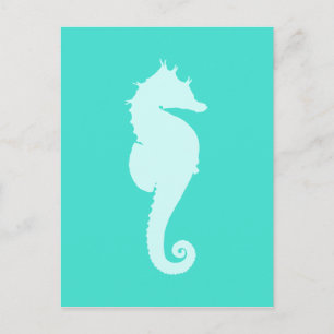 Carte Postale Cheval Marin Turquoise