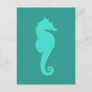 Carte Postale Cheval Marin Turquoise