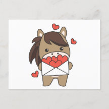 Cheval pour la Saint-Valentin Belle Animaux Coeur