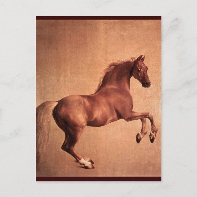 CARTE POSTALE CHEVAL ROUGE (Devant)