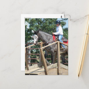 Carte Postale Cheval sur un Pont Trail Classe Comté Fair