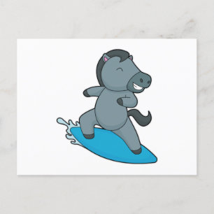 Carte Postale Cheval Surfer Sports nautiques
