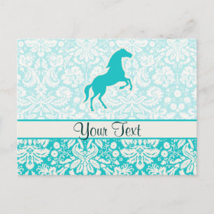 Carte Postale Cheval turquoise