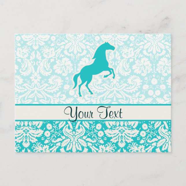 Carte Postale Cheval turquoise (Devant)