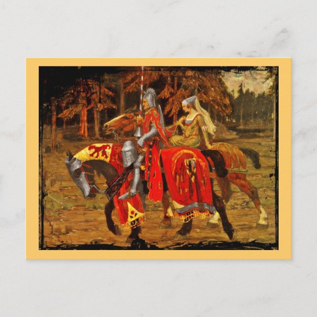 Carte Postale Chevalier et chevalerie Maiden (Devant)