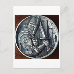 Carte Postale Chevalier médiéval. Pièce de nickel de vagabond. C