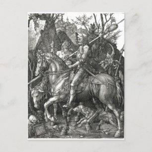 Carte Postale Chevalier, Mort & Diable - Albrecht Dürer c. 1513