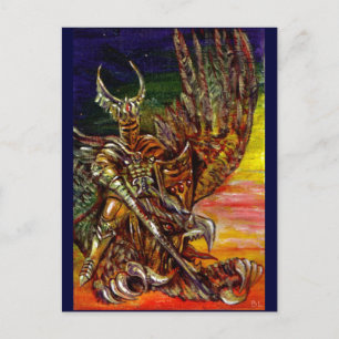 CARTE POSTALE CHEVALIER SOMBRE