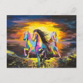 Carte Postale Chevaux