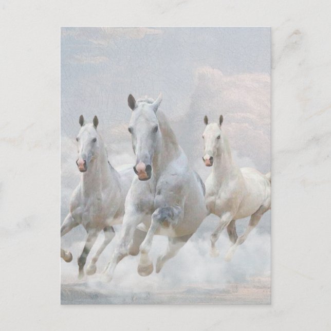 Carte Postale Chevaux dans les nuages (Devant)