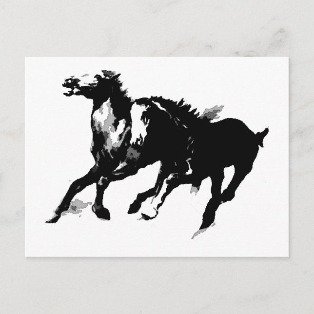 Carte Postale Chevaux de course (Devant)