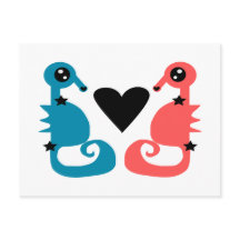 Chevaux de mer divins en amour