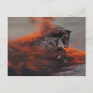 Carte Postale Chevaux d'Imaginaire : Nuages