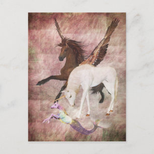 Carte Postale Chevaux d'Imaginaires