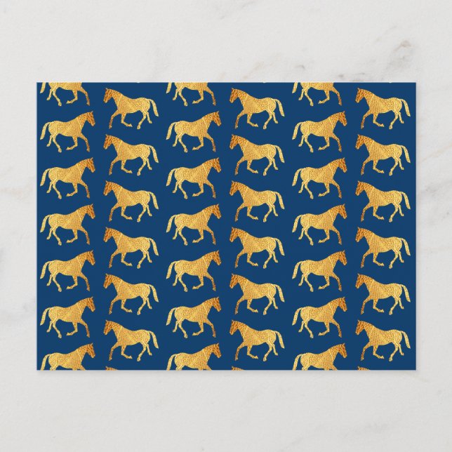 Carte Postale Chevaux d'or (Devant)