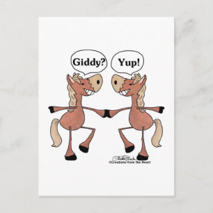 Carte Postale Chevaux Giddy Up