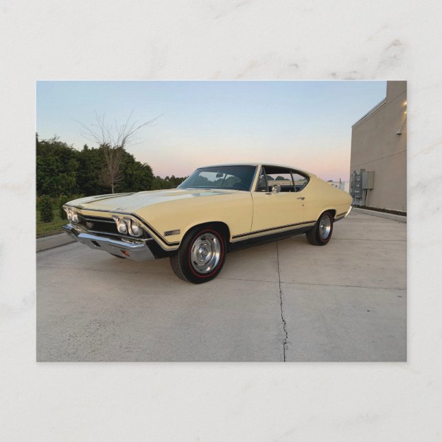 Carte Postale Chevelle Chevy 68' (Devant)
