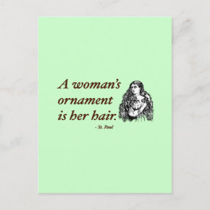 Carte Postale Cheveux bouclés : citation sur cheveux