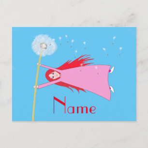 Carte Postale Cheveux roux Dandelion Girl Thunder_Cove