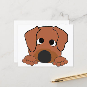 Carte Postale cheville rhodésienne poinçon rouge brun nez