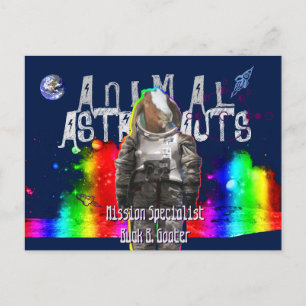 Carte Postale Chèvre des astronautes animaux