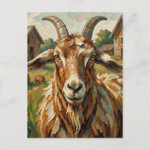 Carte Postale Chèvre Impasto dans une ferme Art