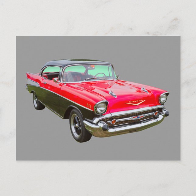 Carte Postale Chevrolet Bel Air Classic Car 1957 (Devant)