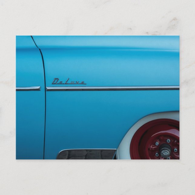 Carte Postale Chevrolet Deluxe Blue Fender (Devant)