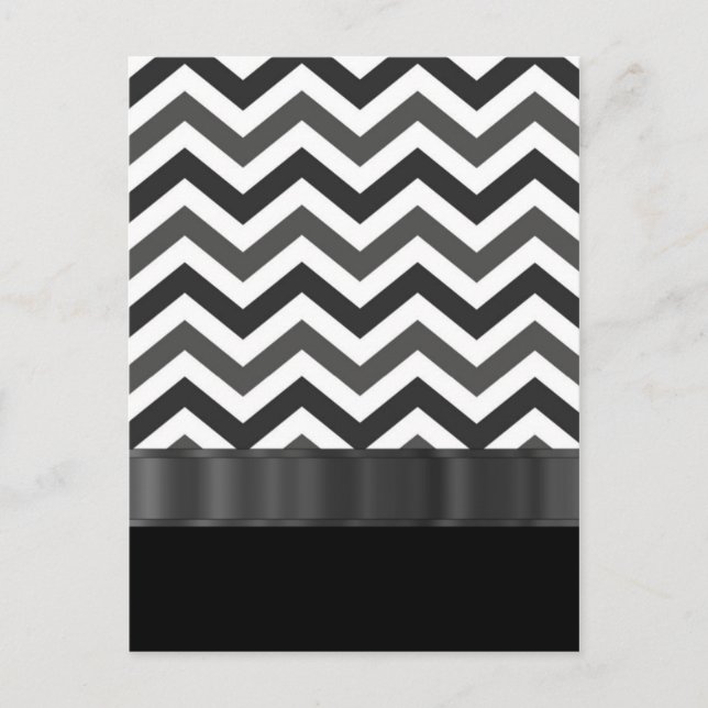 Carte Postale chevron noir et blanc (Devant)