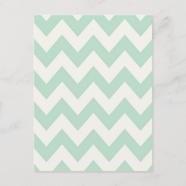 Carte Postale Chevron vert clair (Devant)
