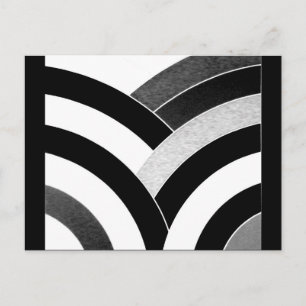 Carte Postale chevrons courbés chics contemporains