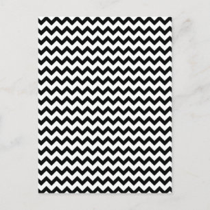 Carte Postale Chevrons Noir Blanc