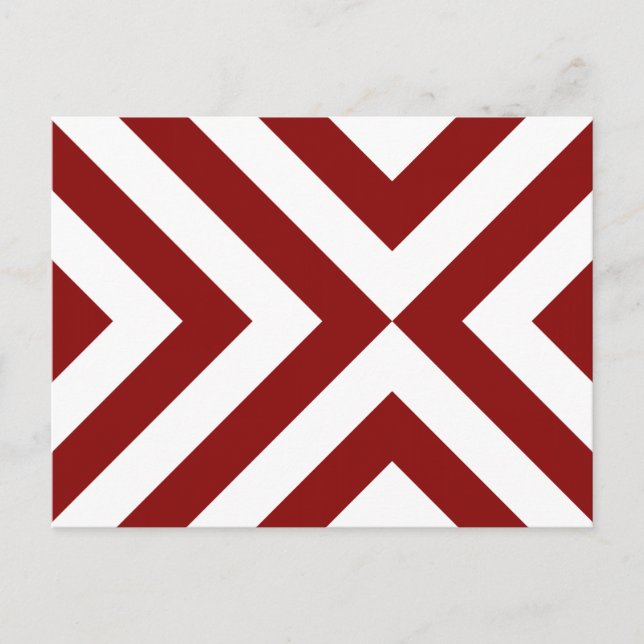 Carte postale Chevrons rouge et blanc (Devant)