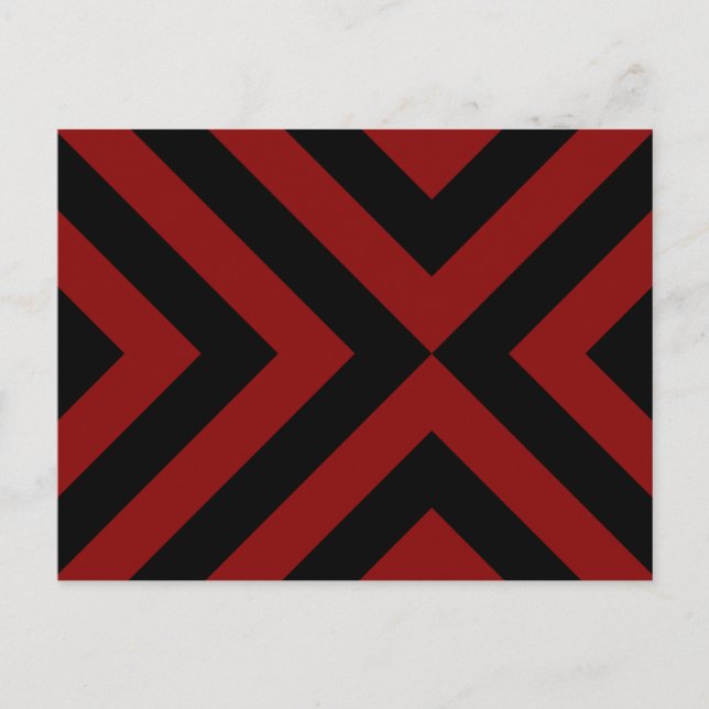 Carte Postale Chevrons rouges et noirs (Devant)