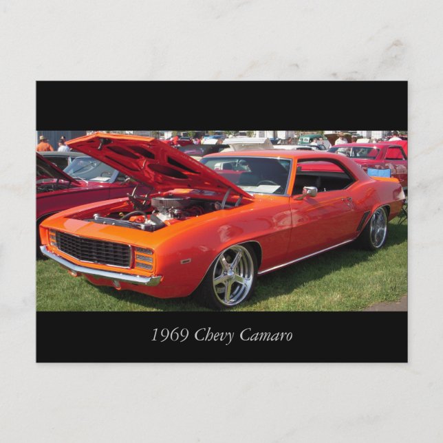 Carte Postale Chevy Camaro 1969 (Devant)